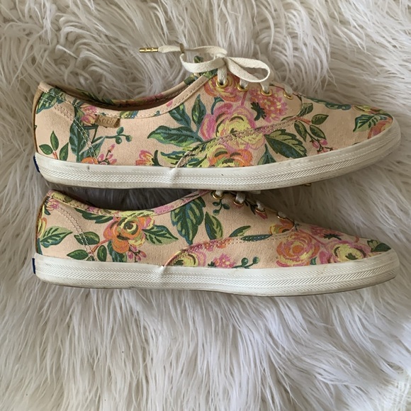 Rifle Paper Co X Keds Champion in Jardin de Paris print. Size 8.5 EUC!! - Picture 6 of 14